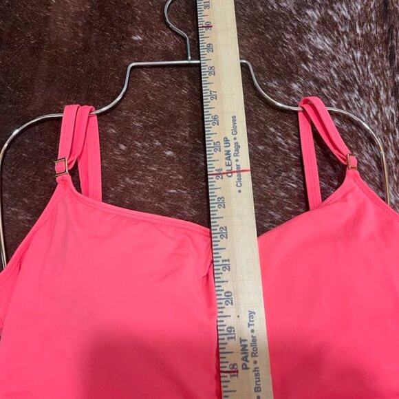 La Blanca Island Goddess Lingerie One-Piece Swimsuit Guava Pink 10 (M/L Est.) - Picture 4 of 10